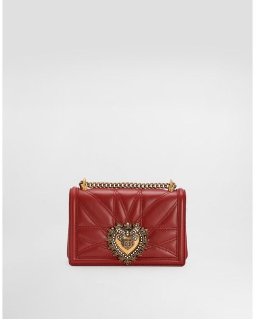 Dolce & Gabbana Red Medium Devotion Shoulder Bag