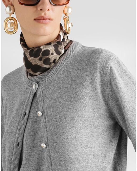 Dolce & Gabbana Gray Cashmere Cardigan