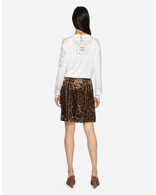 Dolce & Gabbana Brown Lace Handbag With Dg Logo