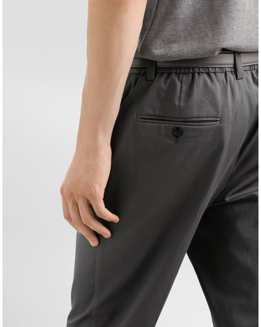 Pantalón Sastre De Algodón Dolce & Gabbana de hombre de color Gray