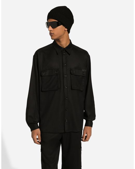 Camicia Over di Dolce & Gabbana in Black da Uomo