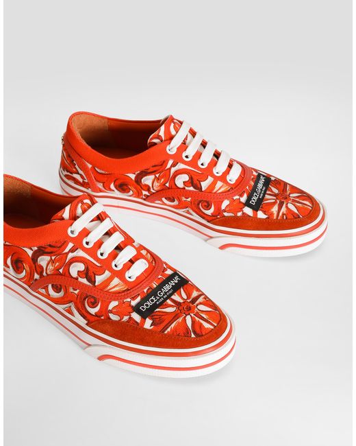 Dolce & Gabbana Red Sneaker Bassa