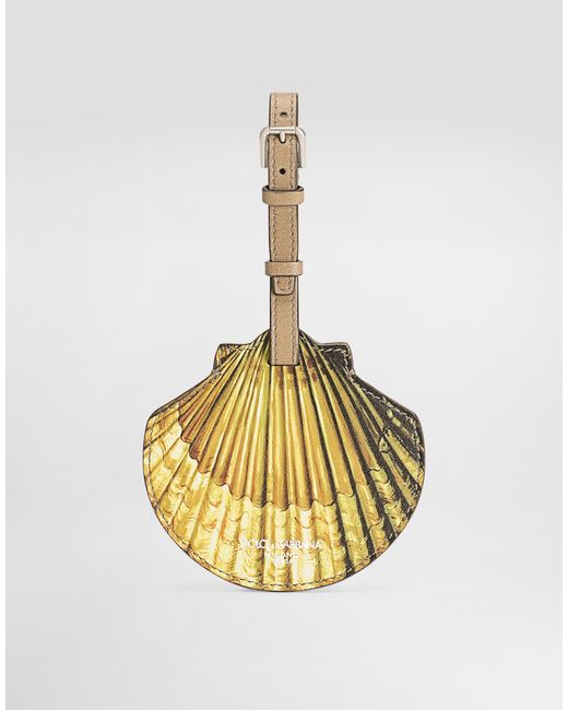 Dolce & Gabbana Caflskin Name Tag in Metallic für Herren