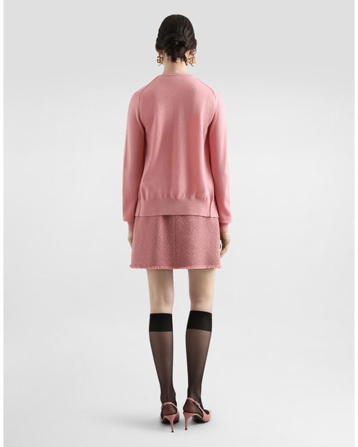 Dolce & Gabbana Pink Cashmere Tank Top With Inside-Out Seams
