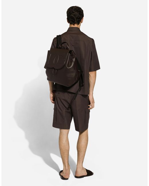 メンズ Dolce & Gabbana Poplin Shorts With Side Pockets Gray