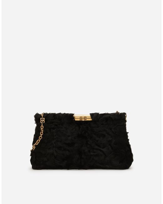 Dolce & Gabbana Black Large Marlene Shoulder Bag