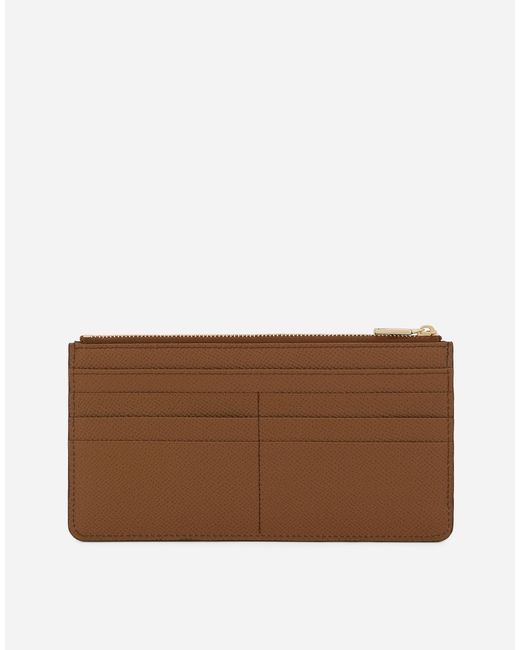Dolce & Gabbana Brown Large Card Holder With Tag