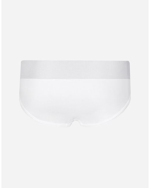 メンズ Dolce & Gabbana ブリーフ ミディアムカット ストレッチコットン White