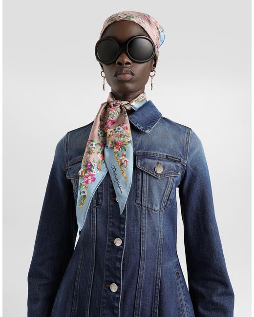 Dolce & Gabbana Blue Denim Single-Breasted Jacket