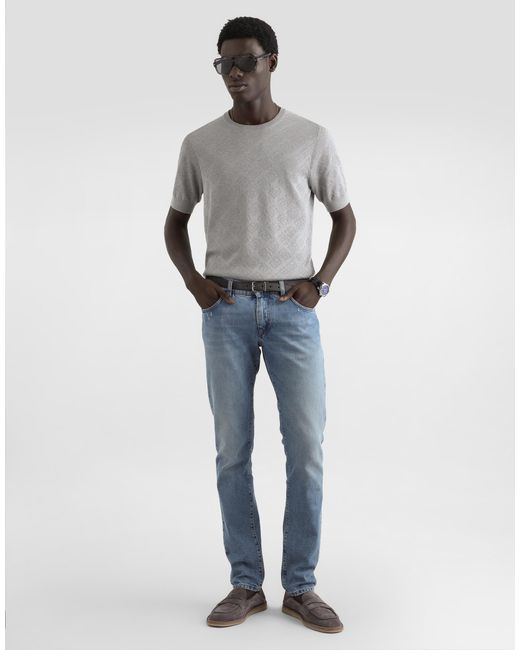 Dolce & Gabbana Blue Denim Trousers for men