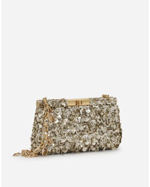 Dolce & Gabbana Metallic Medium Marlene Shoulder Bag