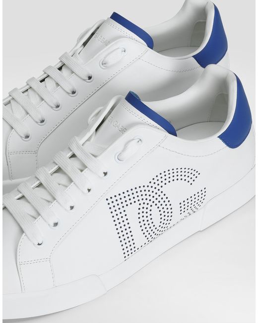 Dolce & Gabbana Sneaker Strobel Portofino Light Aus Kalbsnappaleder in White für Herren