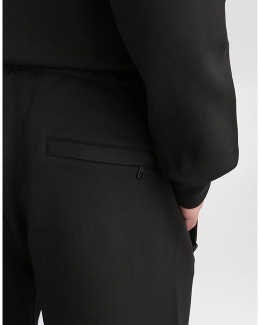 Dolce & Gabbana Jogging-Bermudas Jersey Mit Stickerei in Black für Herren