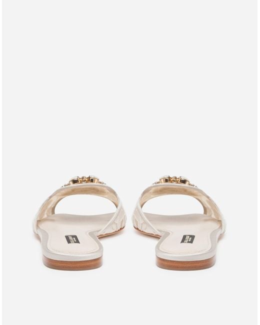 Dolce & Gabbana White Bianca Rainbow Lace Sandal