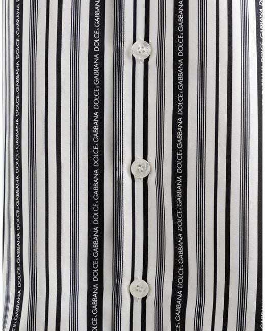 Dolce & Gabbana Seidenhemd Mit Krawattenprint in Multicolor für Herren