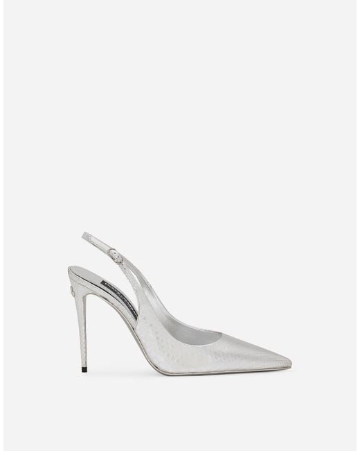 Dolce & Gabbana White Slingback