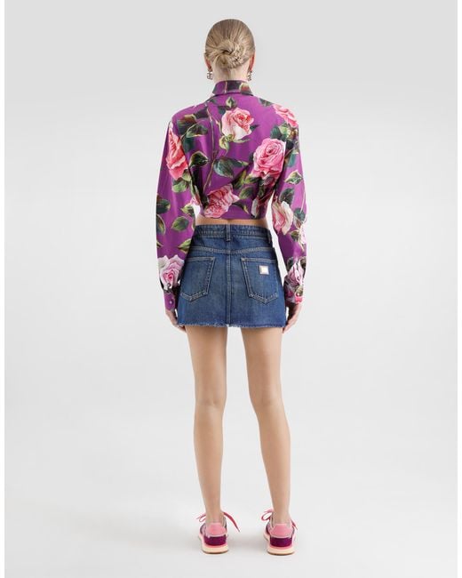 Dolce & Gabbana Blue Denim Miniskirt