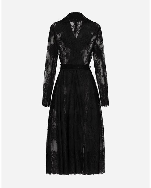 Dolce & Gabbana レースパネル コート Black