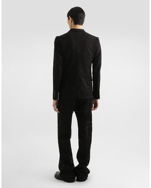 Dolce & Gabbana Black Sicilia Double-Breasted Jacket for men