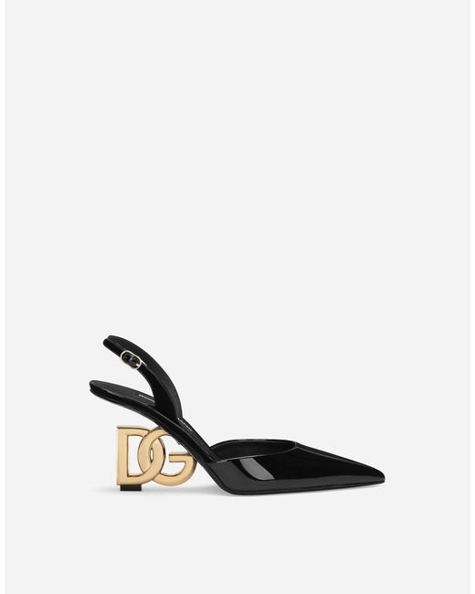 Dolce & Gabbana スリングバックパンプス エナメル White