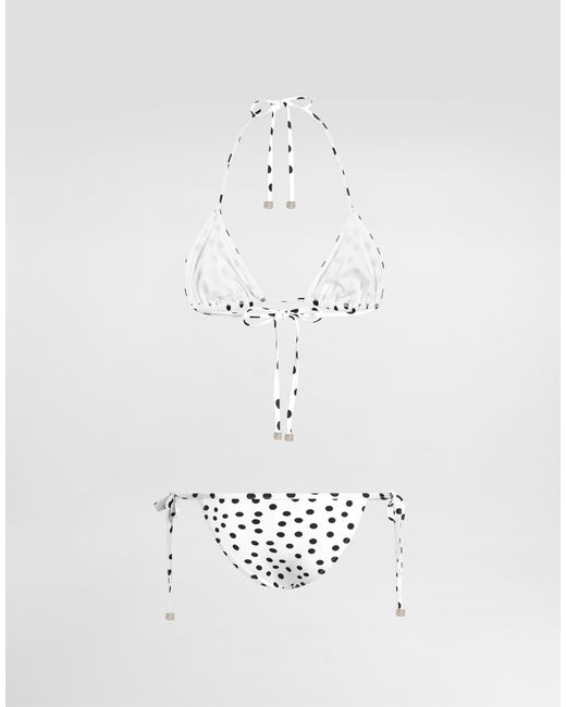 Costume da bagno a due pezzi di Dolce & Gabbana in White