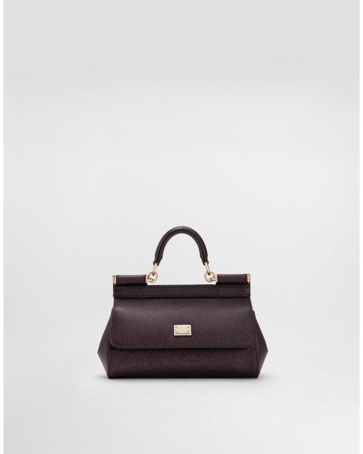 Dolce & Gabbana Purple Henkeltasche Sicily klein