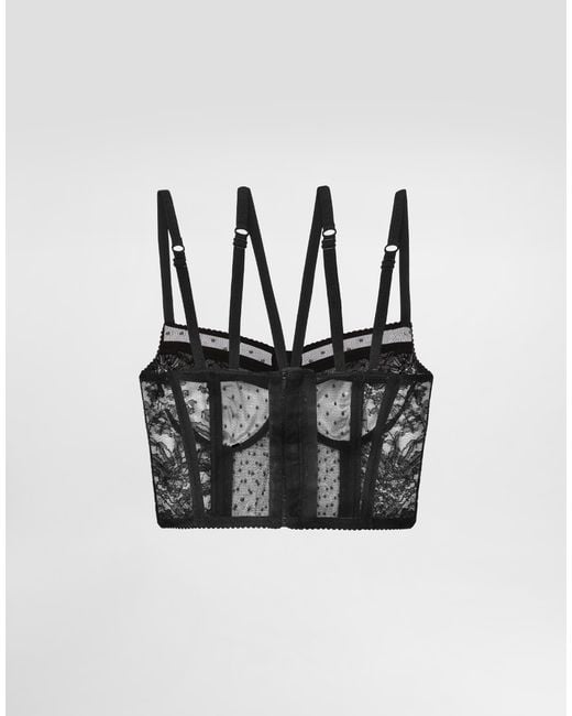 Dolce & Gabbana Black Top Con Reggiseno