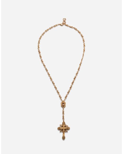 Collier Avec Croix Dolce & Gabbana pour homme en coloris Métallisé - Lyst