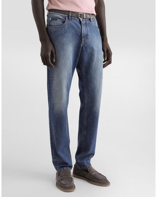 Denim Trousers Dolce & Gabbana de hombre de color Blue