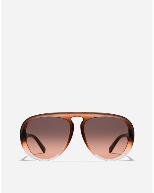Dolce & Gabbana Brown Maiolica Arancione Sunglasses