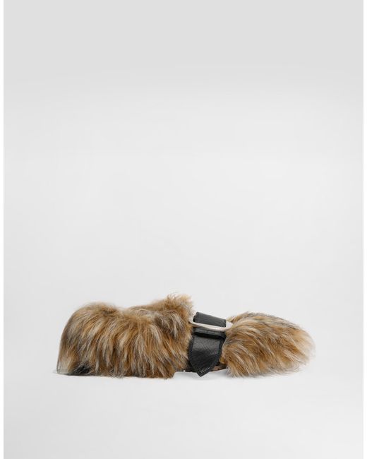 Dolce & Gabbana Multicolor Fur Loafers