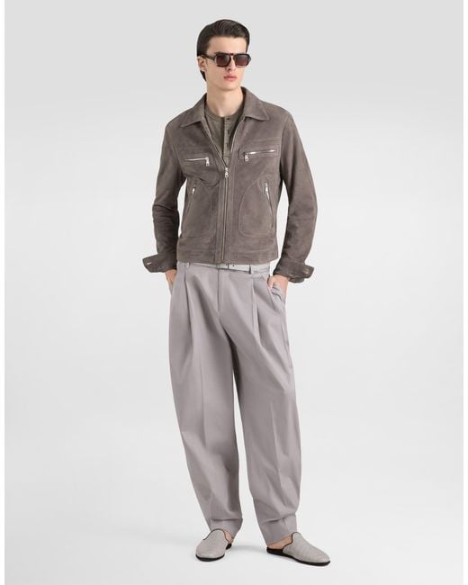 Dolce & Gabbana Gray Giubbotto for men