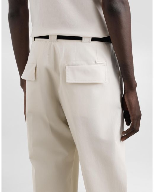 Dolce & Gabbana Hose Aus Gabardine in White für Herren