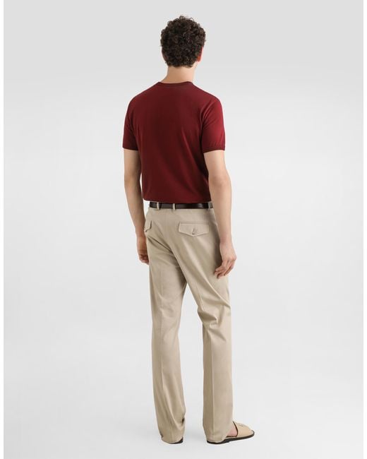 Camiseta De Algodón Dolce & Gabbana de hombre de color Red