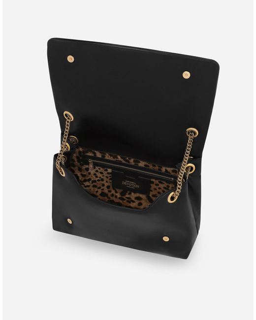Dolce & Gabbana Devotion ソフト ショルダーバッグ ラージ Black