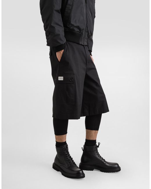 Dolce & Gabbana Cargo-Bermudas Aus Baumwolle in White für Herren