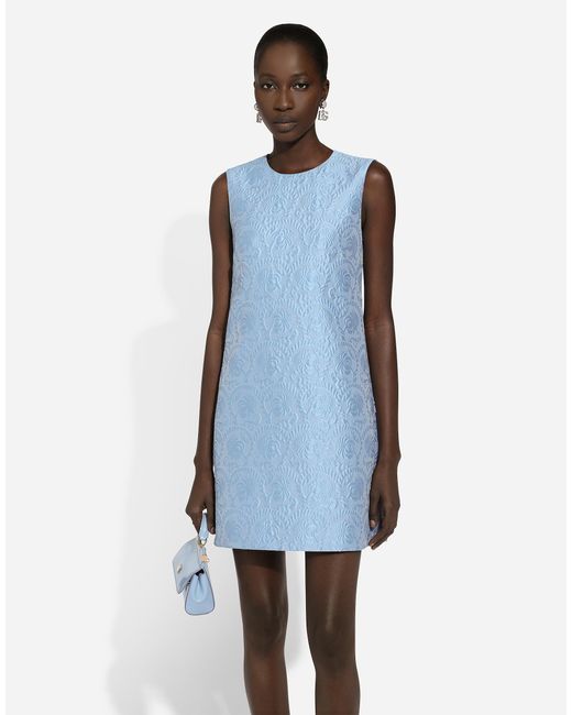 Abito Corto A Line di Dolce & Gabbana in Blue