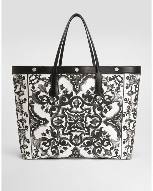 Dolce & Gabbana Shopper Aus Canvas Muschelprint in Black für Herren