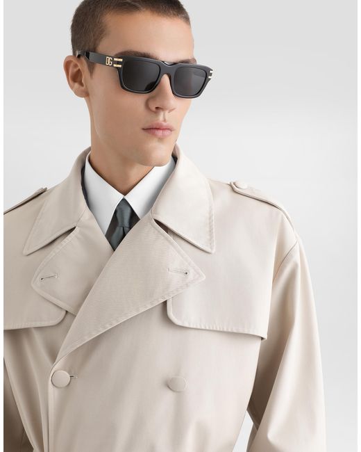 Dolce & Gabbana メンズ ナチュラル Double-Breasted Trench Coatの