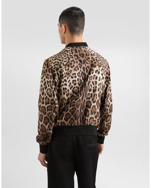 Dolce & Gabbana Black Technical Fabric Bomber Jacket With Tag for men