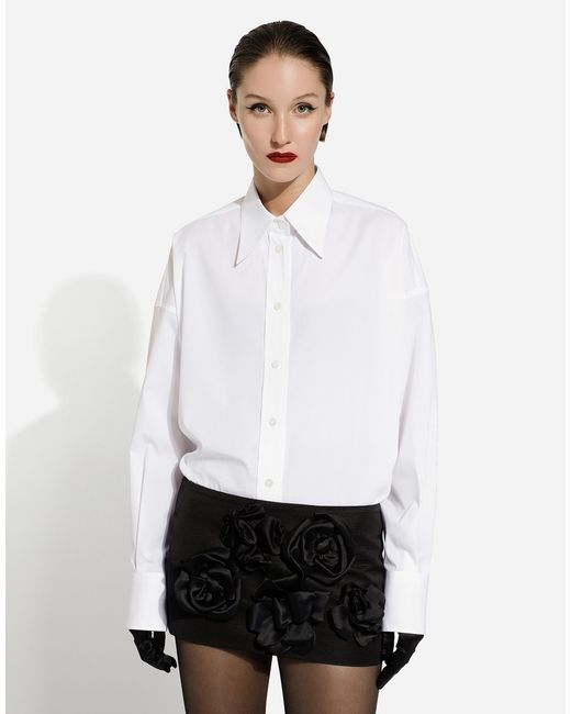 Dolce & Gabbana Black Ottoman Miniskirt With Flowers