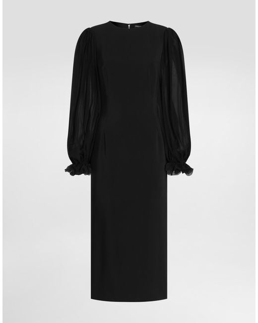Dolce & Gabbana Black Structured Cady Dress