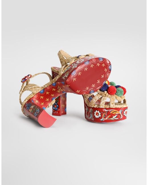 Dolce & Gabbana Red Sandalo Plt