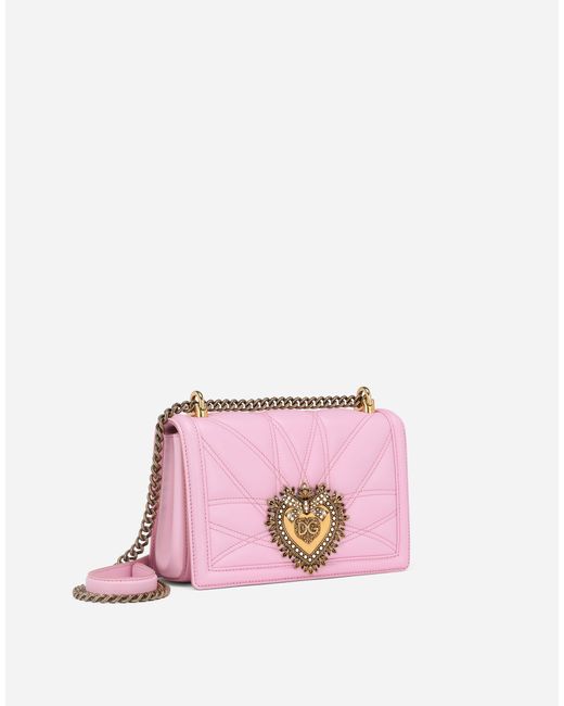Dolce & Gabbana Leder Mittelgrosse Sicily tasche aus aria kalbsleder matelassé-optik in Pink Damen Taschen Taschen mit Griff 