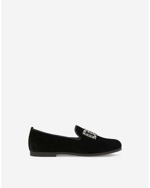 Slipper De Terciopelo Dolce & Gabbana de hombre de color White