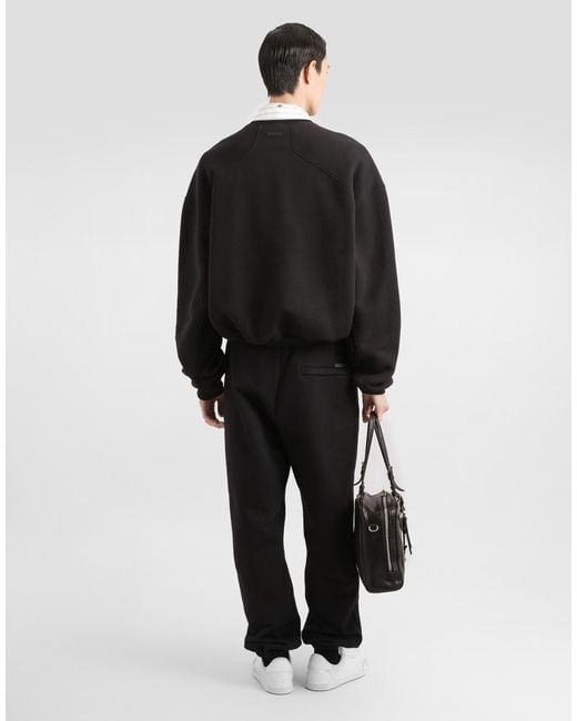 Dolce & Gabbana Black Jersey Jogging Trousers for men
