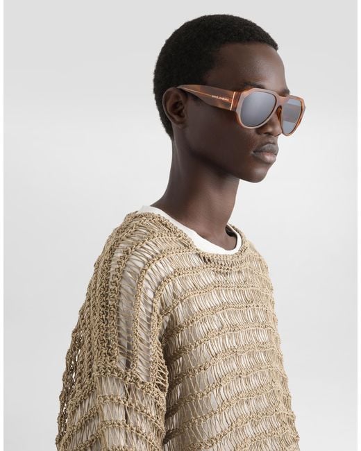 Dolce & Gabbana Natural Cotton-Linen Pullover for men