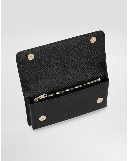 Dolce & Gabbana Black Dauphine-Print Calfskin Mini Bag