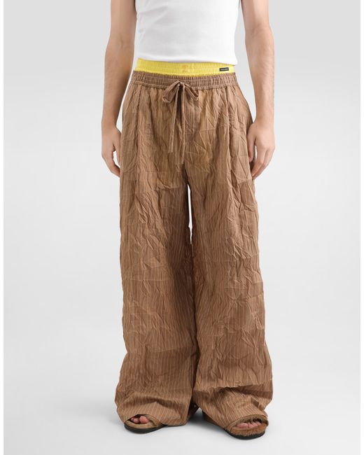 Dolce & Gabbana Natural Linen-Blend Vanity Trousers for men