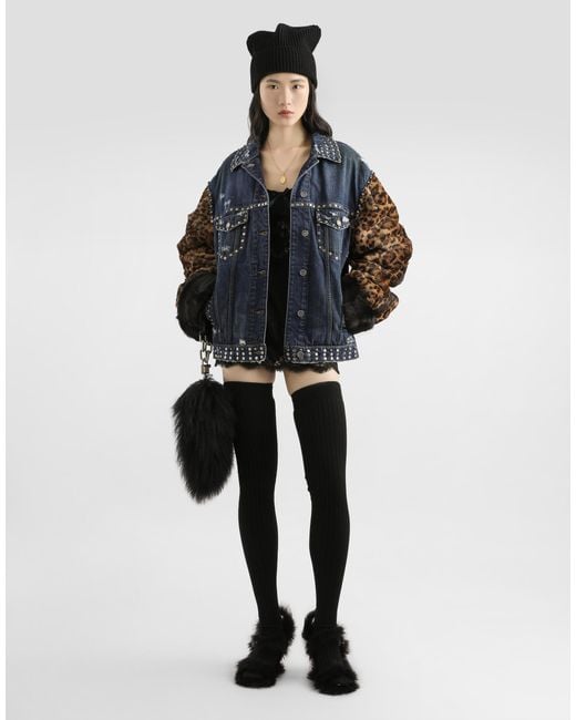 Dolce & Gabbana Blue Oversized Denim Jacket